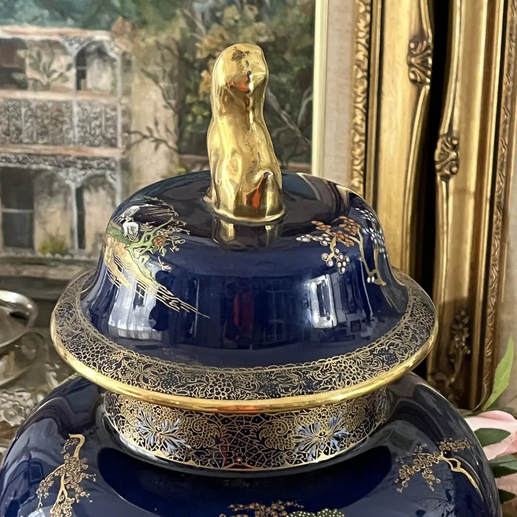 Antique Carlton Ware Vase England Chinoiserie c.1920 Kid