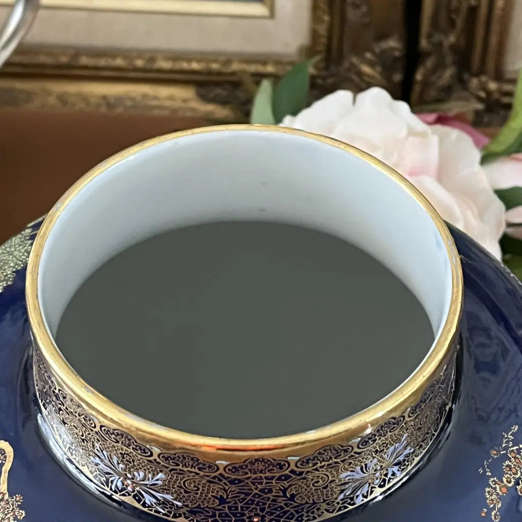 Antique Carlton Ware Vase England Chinoiserie c.1920 Top