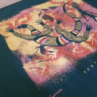 Rare Indigenous Goanna Chaset  Print Australia Diagonal