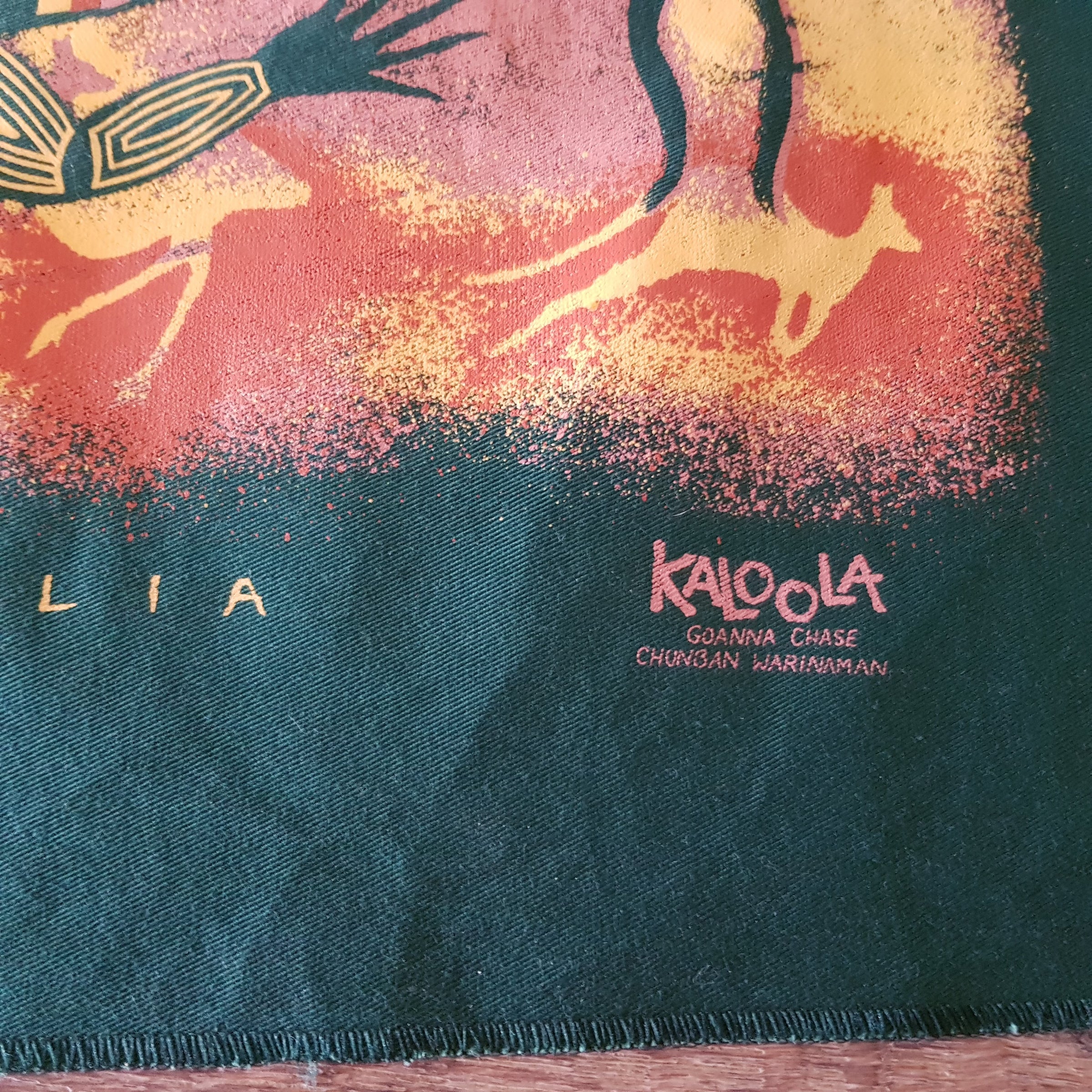 Rare Indigenous Goanna Chaset  Print Australia Signature