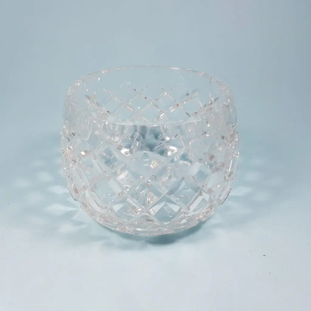 Crystal Cut Glass Bowl & Vase Trio Vase