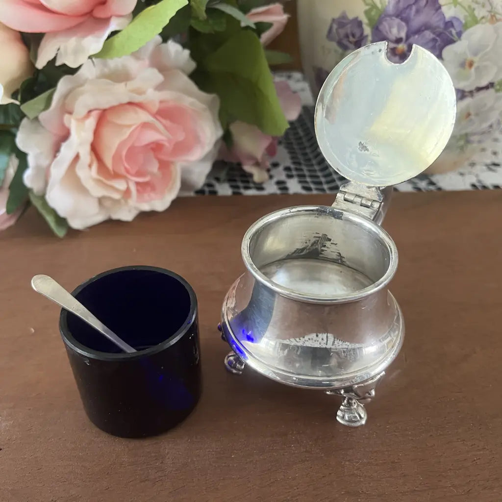 James Dixon & Sons Britannia Silver Mustard Pot All in All