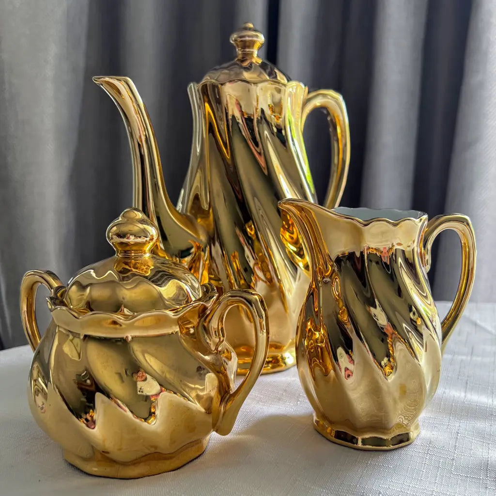 Vintage Gold Tea Set St Kilda THree
