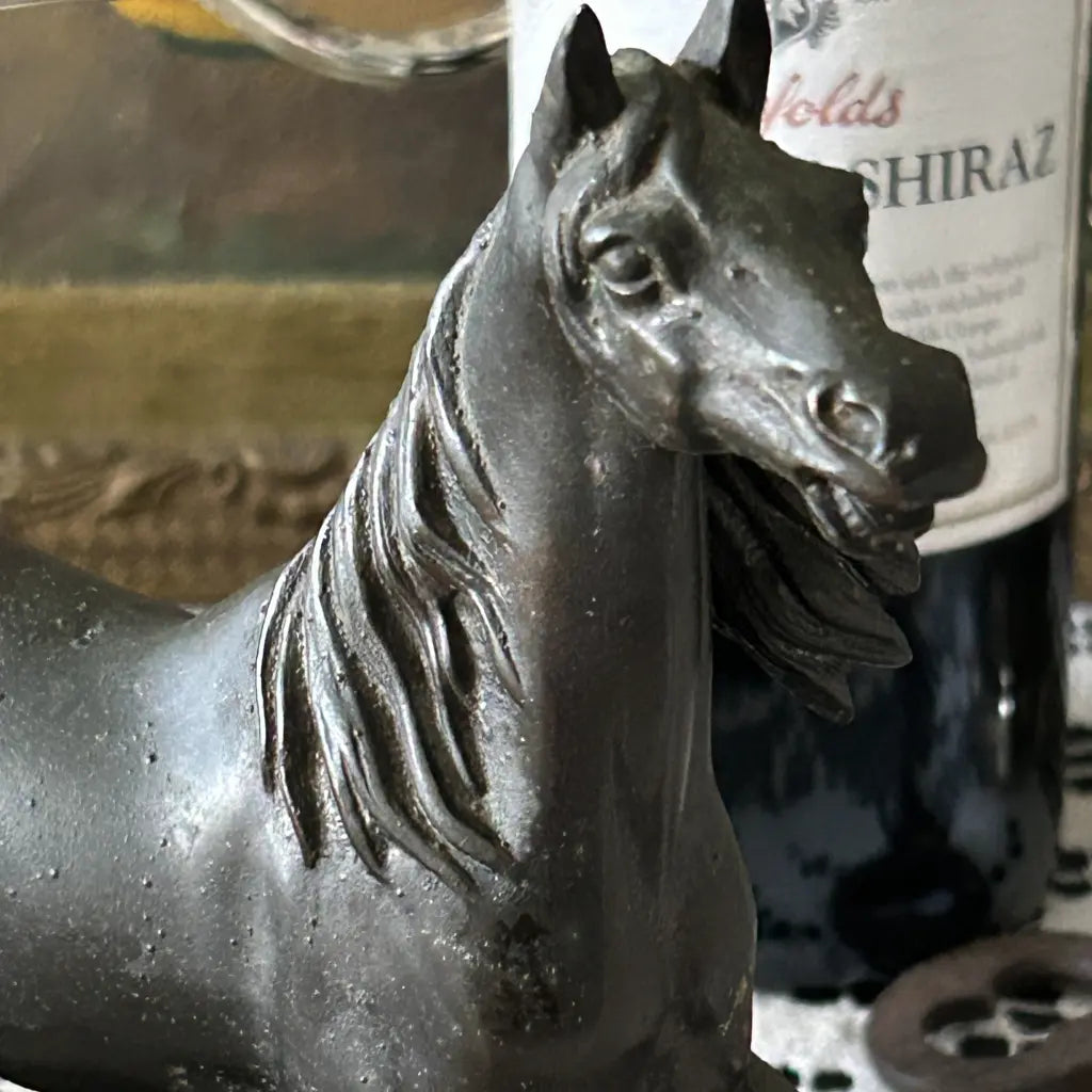 Antique Bronze Horse Statue c.1900 Close