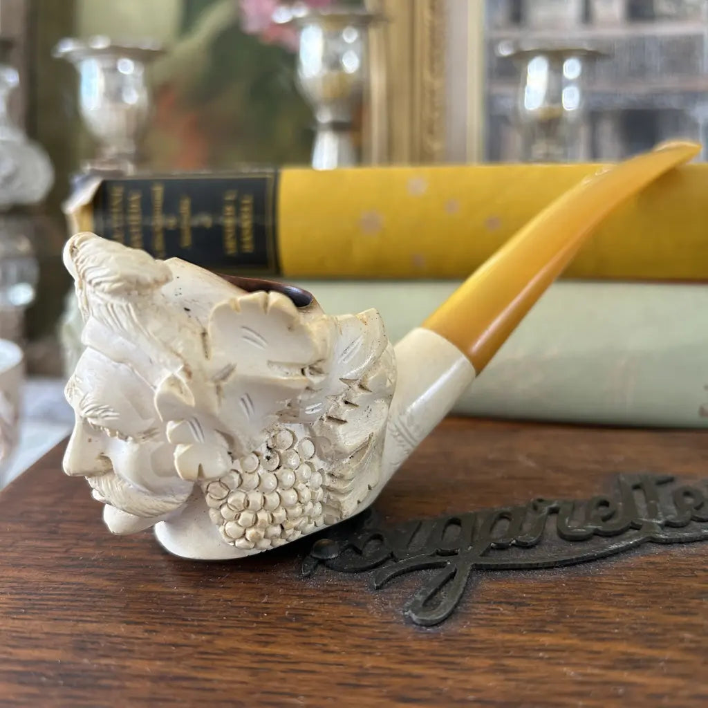Antique Meerschaum Pipe Hand Carved 19th Century hillsvintage