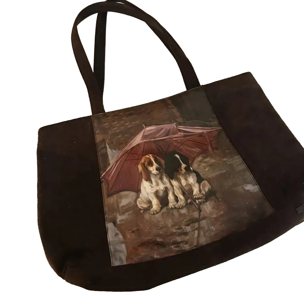 Clare-V-Dog-Print-Tote-Handbag-Made-in-USA-Designer-IMG-9718 Main