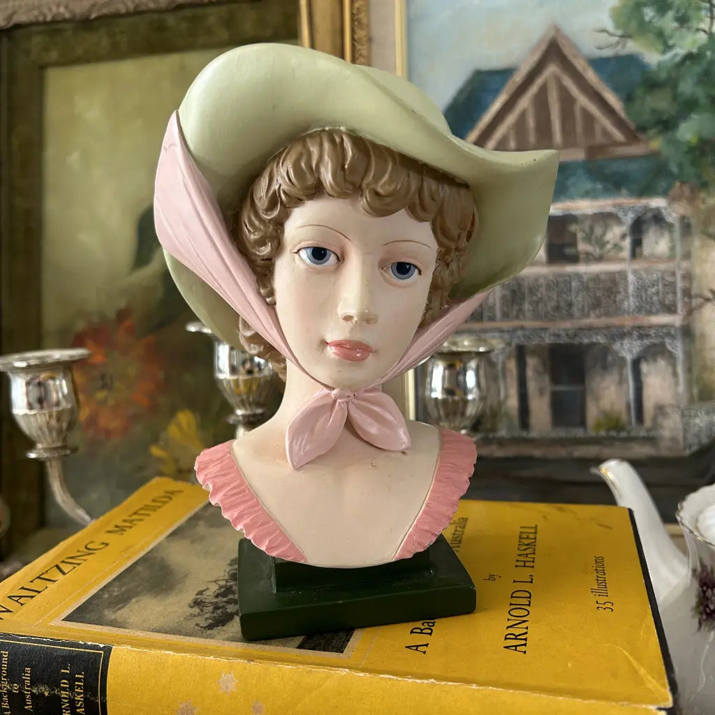 Antique doll top head vases