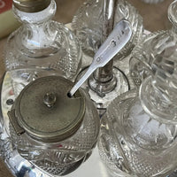 Meridien Britannia Company Silver Cruet Set c.1900 Detail