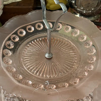 Mid-Century-Pink-Pressed-Glass-Tiered-Stand Top