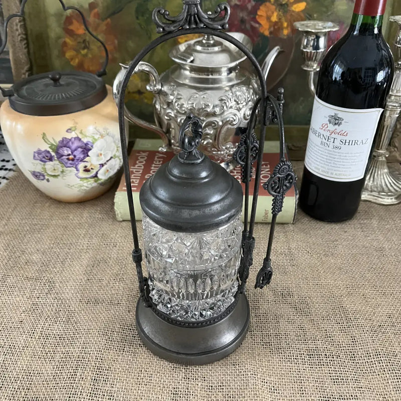 Ornate Silver Pickle Jar Centre