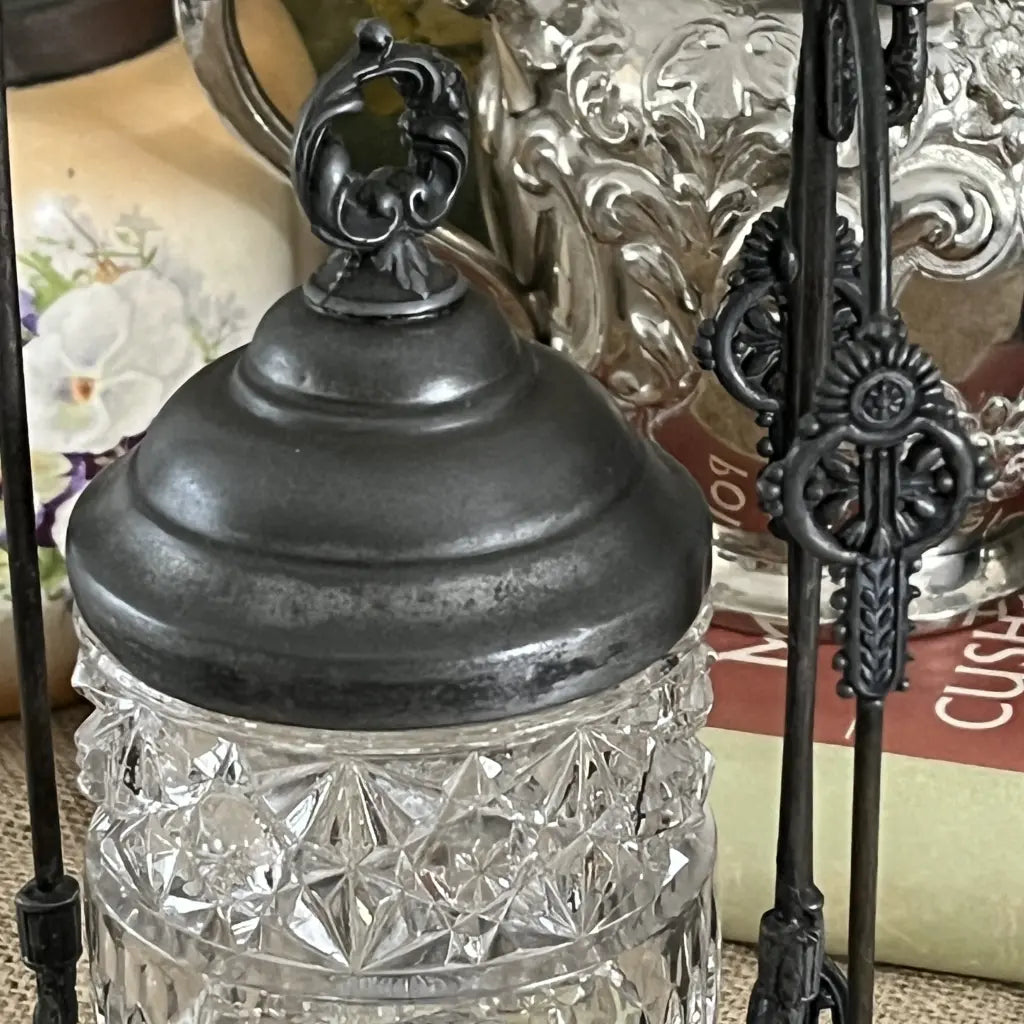 Ornate Silver Pickle Jar Lid