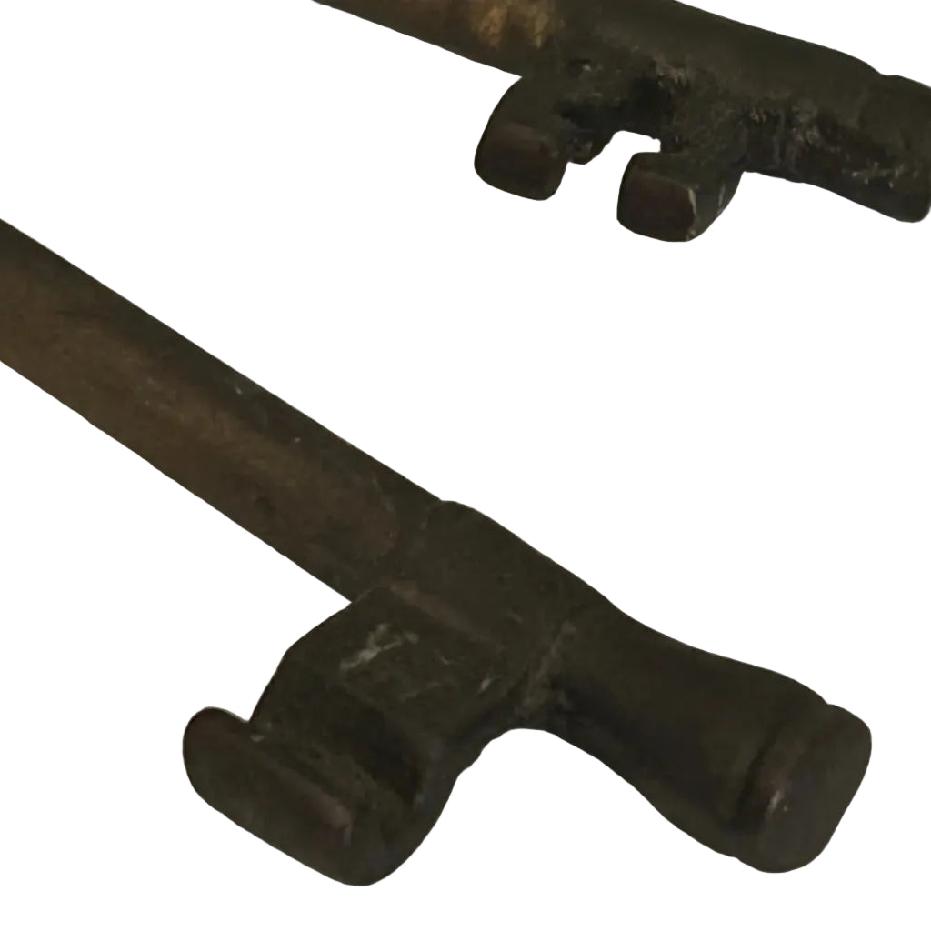 Pair-of-Antique-Brass-Skeleton-Keys--Late-1800s-IMG-9714 Cut