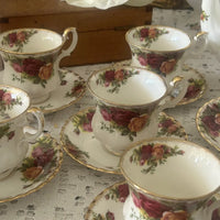 Royal Albert Old Country Roses Coffee Set Side