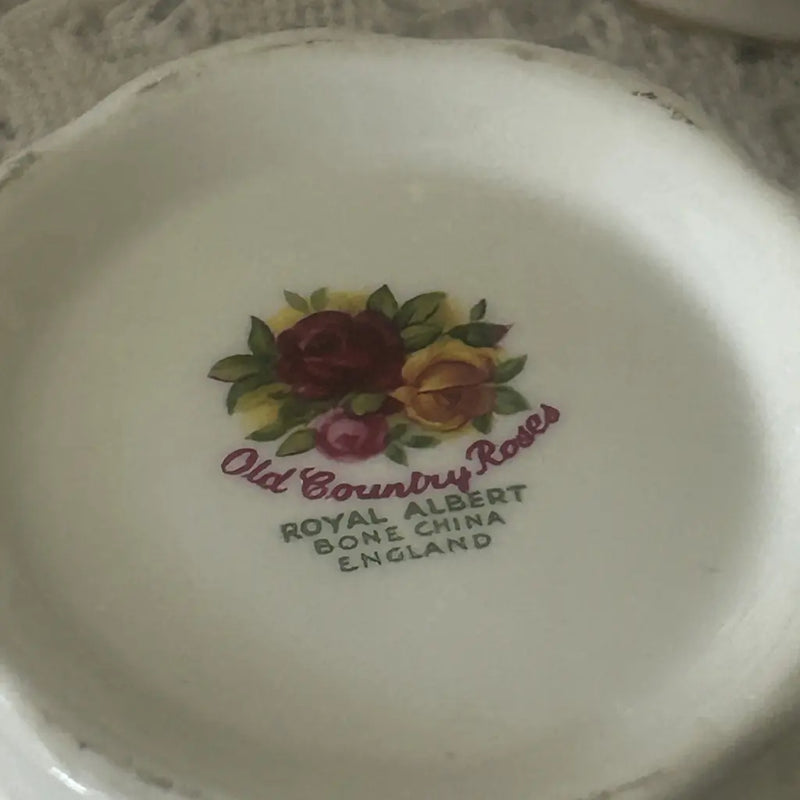 Royal Albert Old Country Roses Coffee Set Marking