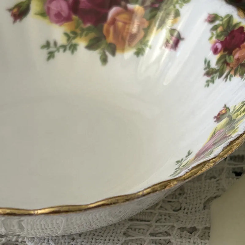 Royal Albert Old Country Roses Dessert Bowl Side