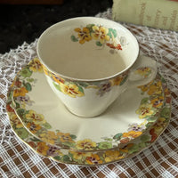 Royal Doulton Nasturtium D6245 Tea Cup Trio 1930s