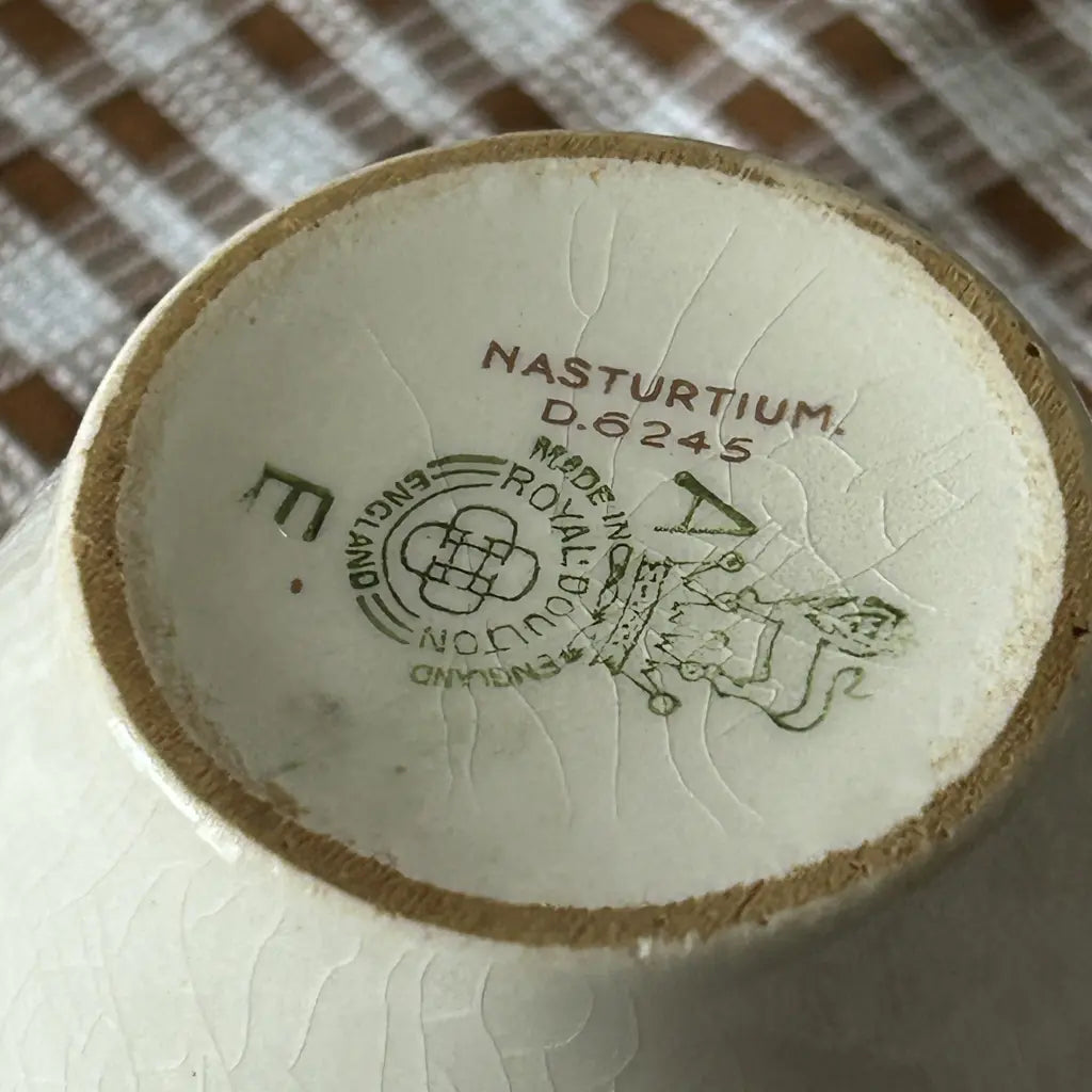 Royal Doulton Nasturtium D6245 Tea Cup Trio 1930s