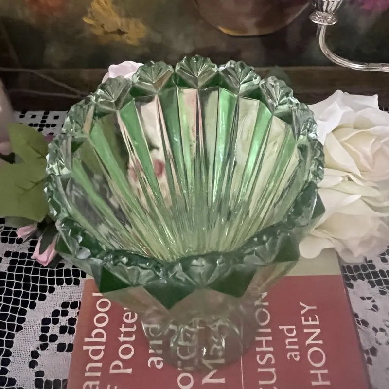 Uranium Glass Vase Art Deco c.1920 Top