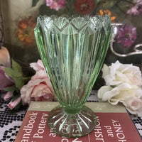 Uranium Glass Vase Art Deco c.1920 Centre