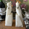 Vintage Book Ends Marble Aussie Cockatoo Front