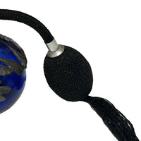 Vintage-Cobalt-Blue-Silver-Overlay-Perfume-Atomiser-1930s-IMG-9674 Close