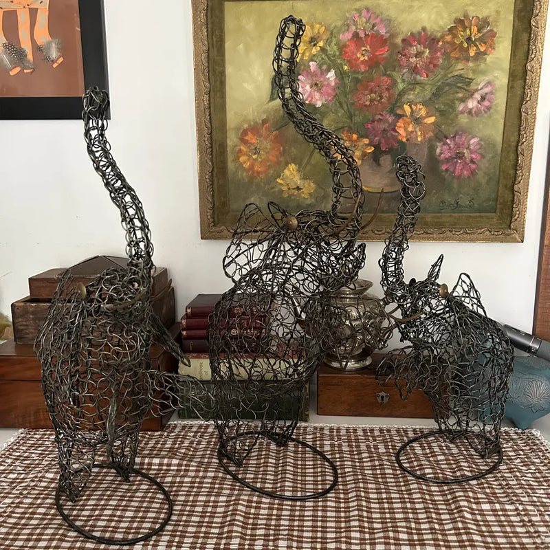 Vintage-Mid-Century-Wire-Elephant-Sculpture--Handmade-Metal-Art-IMG-9662 Together
