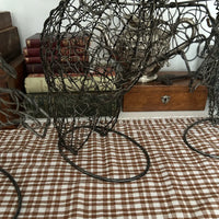 Vintage-Mid-Century-Wire-Elephant-Sculpture--Handmade-Metal-Art-IMG-9662 Base
