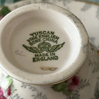 Vintage Tea Cup Set Tuscan England 1950's Marking