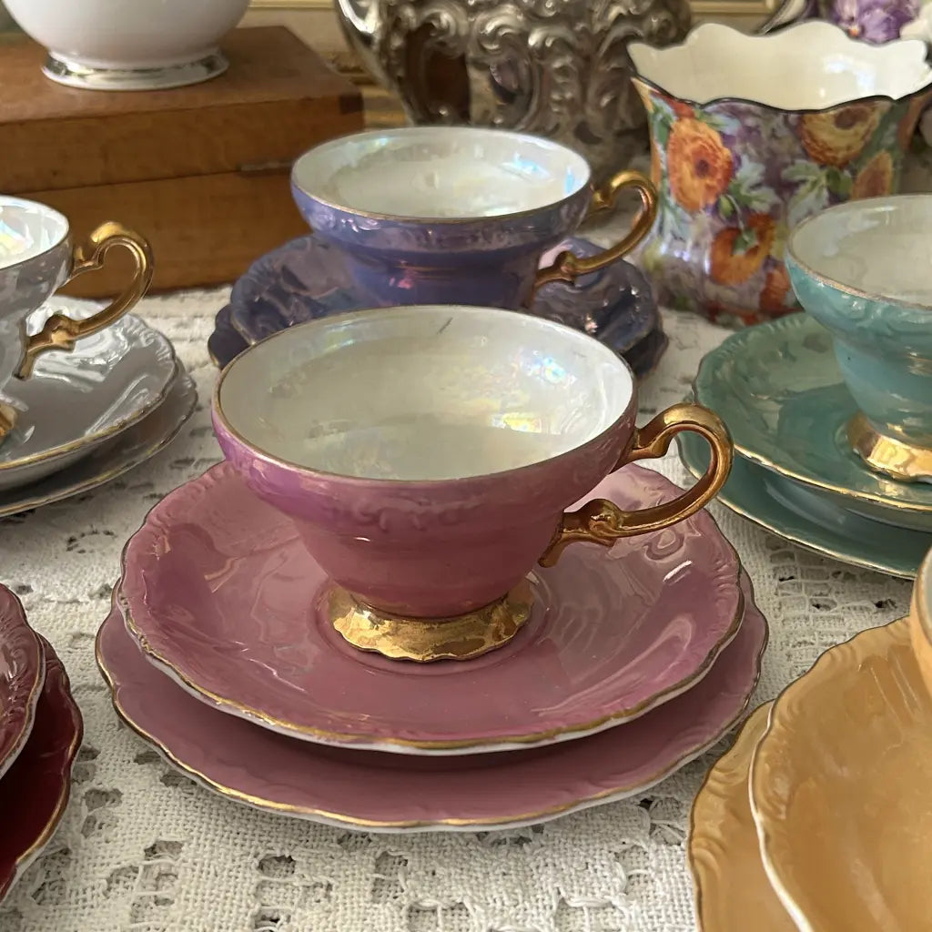 Vintage Teacup Set Japanese Lustre c.1950 Right