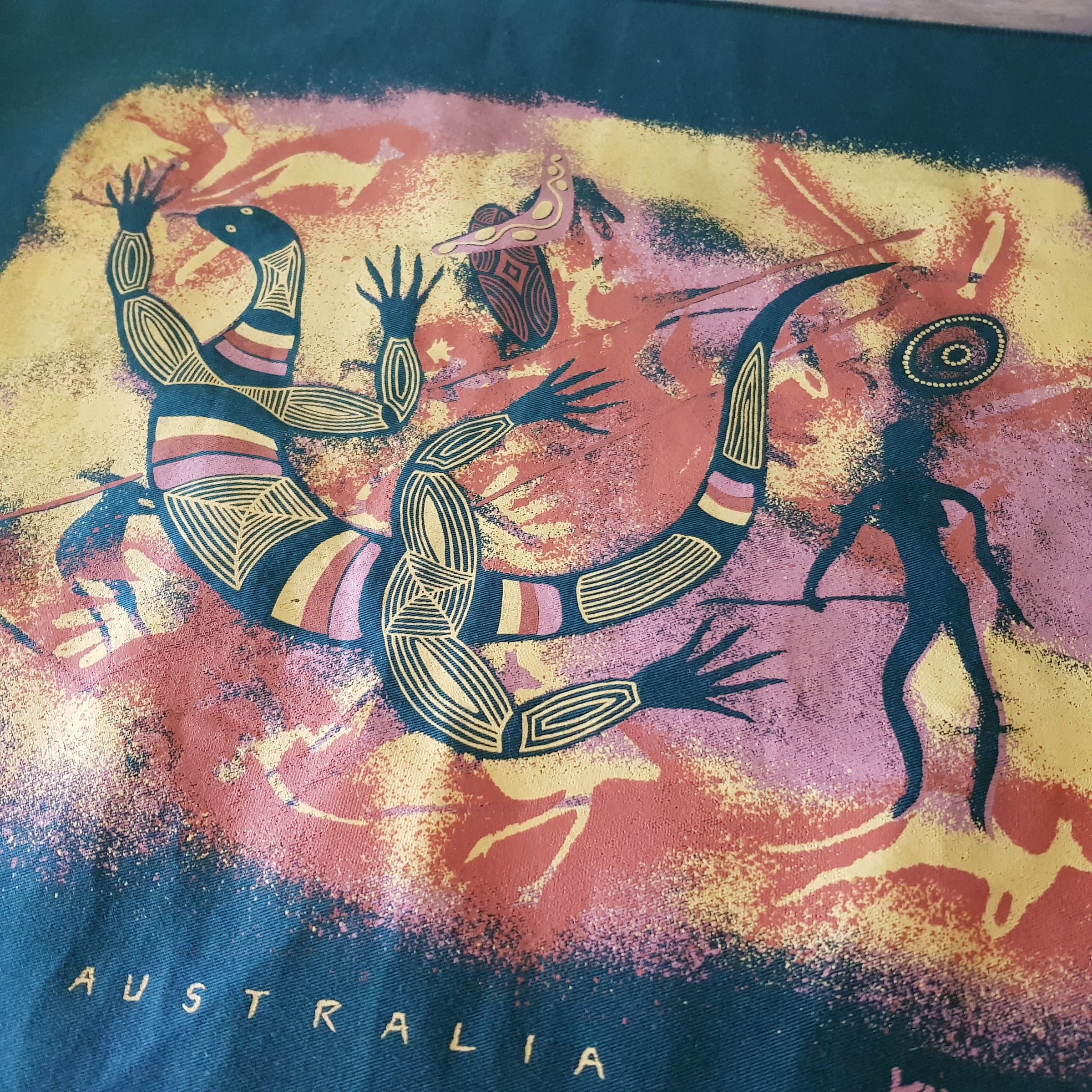 Rare Indigenous Goanna Chaset  Print Australia Up Close