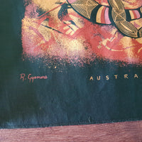 Rare Indigenous Goanna Chaset  Print Australia Signature Left
