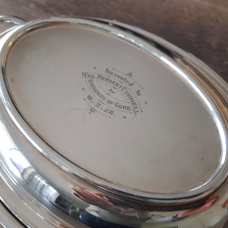 Walker & Hall Silver Serving Dish c.1928 Detail