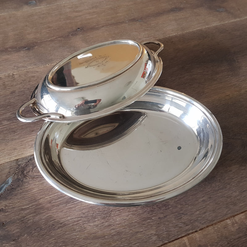 Walker & Hall Silver Serving Dish c.1928 Open and inside