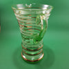 Green Glass Water Pitcher Retro 70's Handle