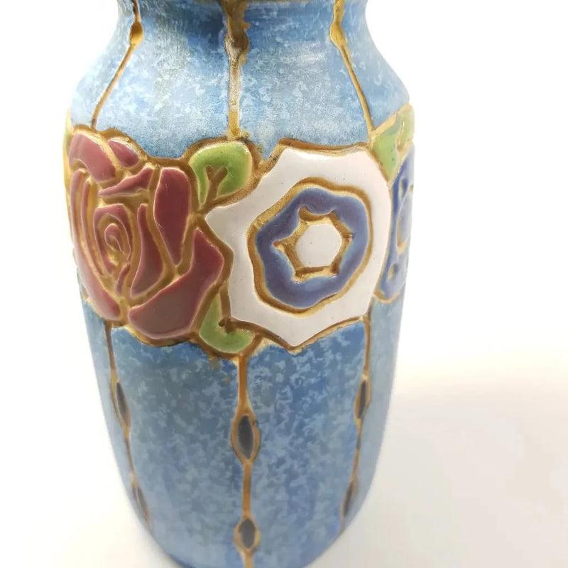 Amphora Czechoslovakia Pottery Vase c.1920 Detail