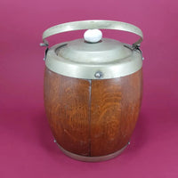 Antique Silver and English Oak Ice Bucket c.1900 Back