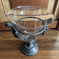 Art Deco Reproduction Bronze Mystical Glass Vase 2 Front