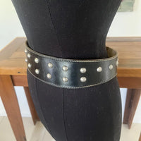 Black Studded Leather Belt 1950's  Right
