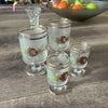 Cristallerie Italian Glass Decanter with matching glasses Set of 4