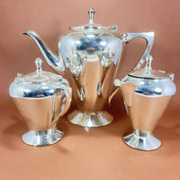 Crusader Plate Vintage Silver Tea Set c.1930 Centre