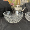 Crystal Cut Glass Bowl Duo Centre