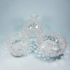 Crystal Cut Glass Bowl & Vase Trio