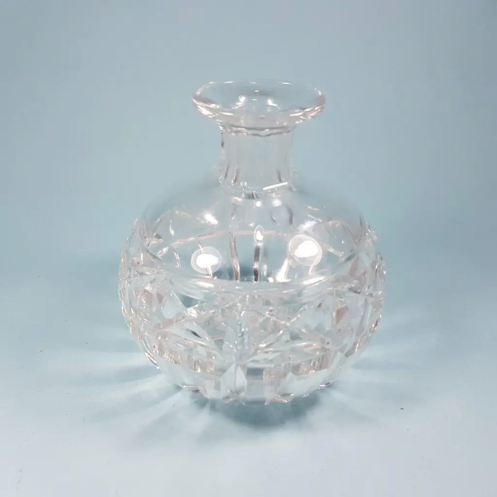 Crystal Cut Glass Bowl & Vase Trio Vase