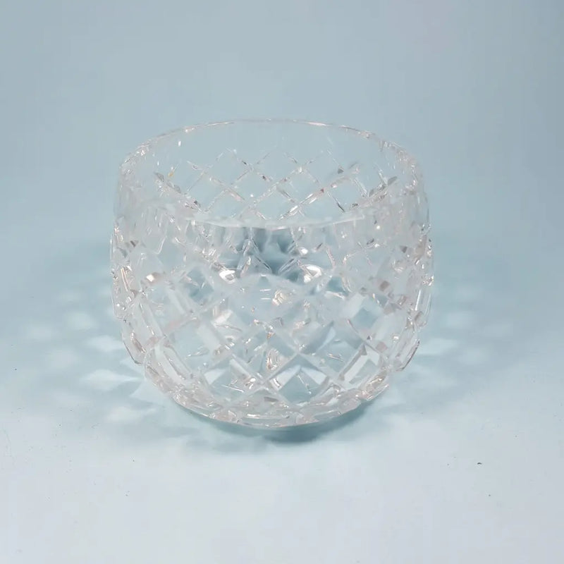 Crystal Cut Glass Bowl & Vase Trio Vase