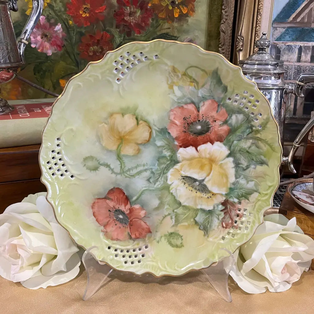 Vintage Hand Painted Decorative Plate by Hollings Main