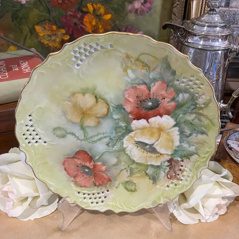 Vintage Hand Painted Decorative Plate by Hollings Top