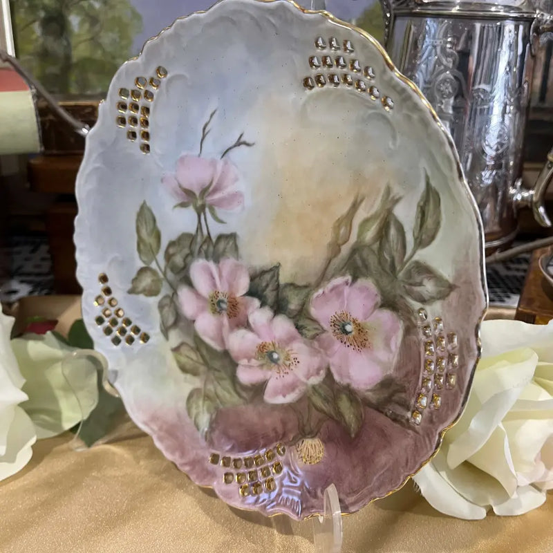 Vintage Hand Painted Decorative Plate by Baker Side