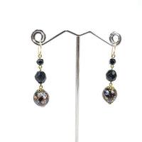 Hand Painted Murano Glass Drop Earrings Centre