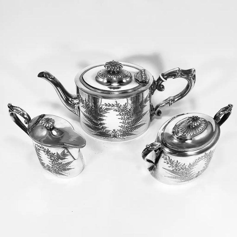 James Dixon & Sons EPBM Silver Tea Set C.1900 Top