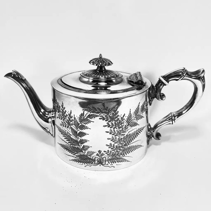 James Dixon & Sons EPBM Silver Tea Set C.1900 Tea Pot